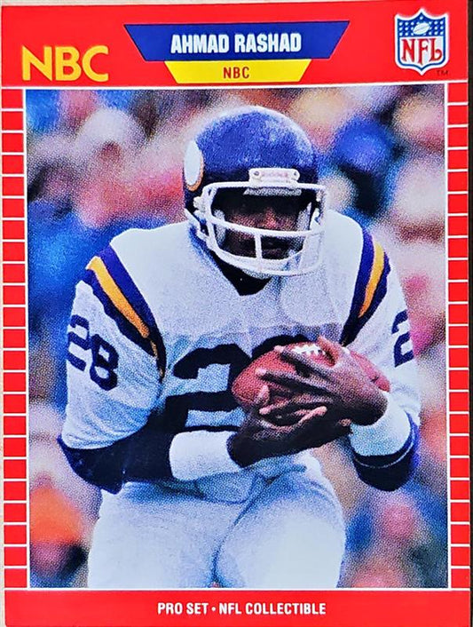 1989 NFL Pro Set Ahmad Rashad Announcer -NBC Football Card #28