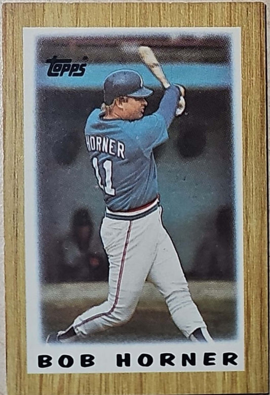 1987 Topps Major League Leaders Bob Horner Baseball Card #1