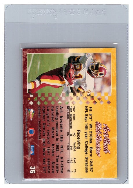 1993 Pacific Art Monk Football Card #36