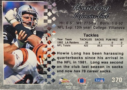 1993 Pacific Howie Long Football Card #370