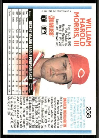 1992 Donruss William Harold Morris III Baseball Card #258