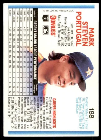 1992 Donruss Mark Steven Portugal Baseball Card #188