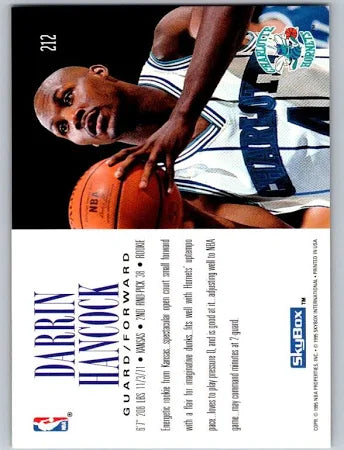 1995 Skybox Darrin Hancock Basketball Card #212
