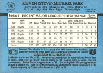 1991 Donruss Steven (Steve) Allen Finleh Baseball Card #365