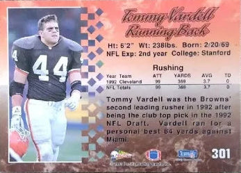 1993 Pacific Tommy Vardell Football Card #301