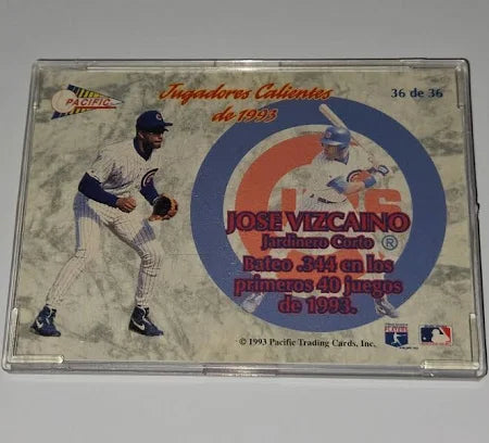 1993 Pacific Hologram Jose Vizcaino Baseball Card #36 of 36