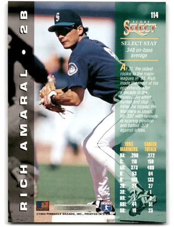 1994 Score Select Rich Amaral Baseball Card #114