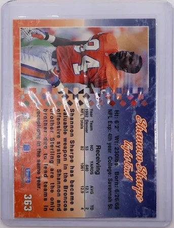 1993 Pacific Shannon Sharpe Football Card #363