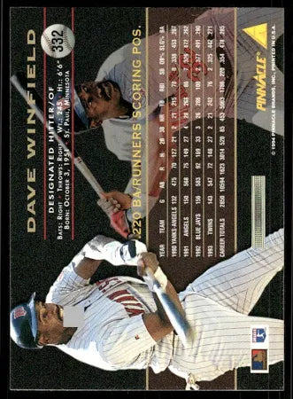 1994 Pinnacle Dave Winfield Baseball Card #332