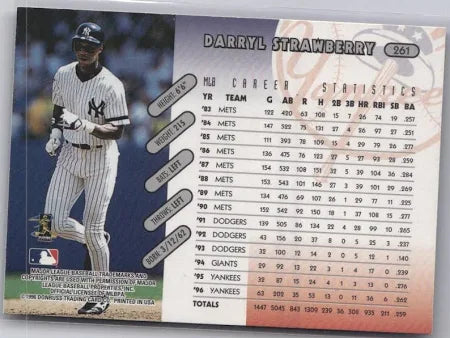 1996 Donruss Darryl Strawberry Baseball Card #261