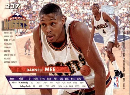 1994 Fleer Ultra Darnell Mee Basketball Card #237