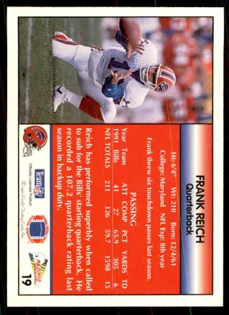 1993 Pacific Frank Reich Football Card #209