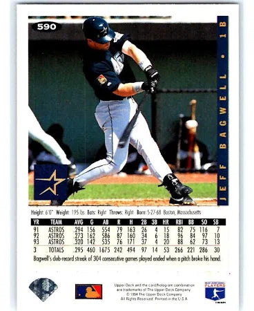 1994 Upper Deck Collectors Choice Jeff Bagwell Baseball Card #590