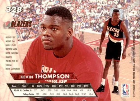 1994 Fleer Ultra Kevin Thompson Basketball Card #328