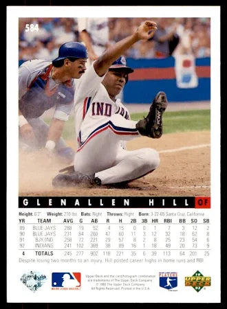 1993 Upper Deck Glenallen Hill Baseball Card #584