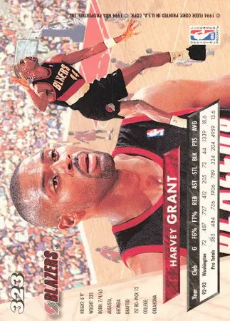 1994 Fleer Ultra Harvey Grant Basketball Card #323