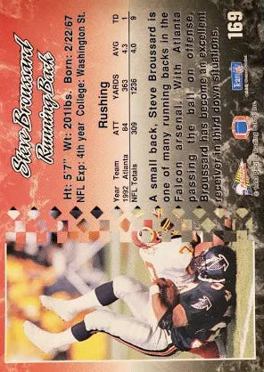 1993 Pacific Steve Broussard Football Card #169