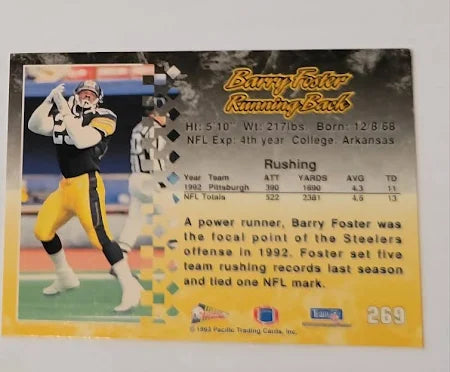 1993 Pacific Barry Foster Football Card #269