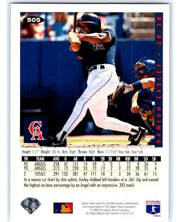 1994 Upper Deck Collectors Choice Damion Easley Baseball Card #505