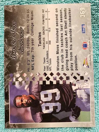 1993 Pacific Winston Moss Baseball Card #369