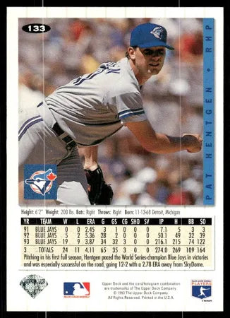 1994 Upper Deck Collectors Choice Pat Hentgen Baseball Card #133