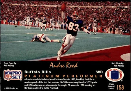 1991 NFL Pro Set Andre Reed Football Card #158