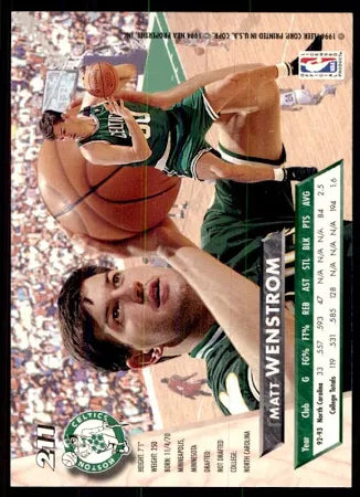 1994 Fleer Ultra Matt Wenstorm Basketball Card #211