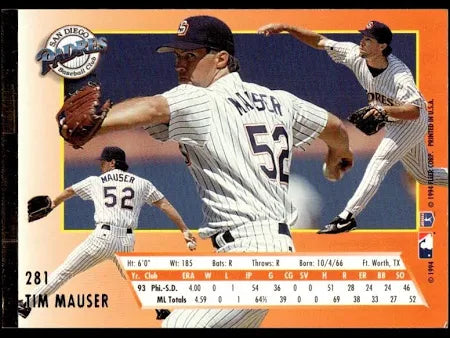 1994 Fleer Tim Mauser Baseball Card #281