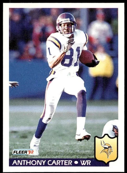 1992 Fleer Anthony Carter Football Card #241