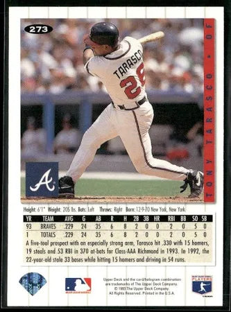 1993 Upper Deck Collectors Choice Tony Tarasco Baseball Card #273