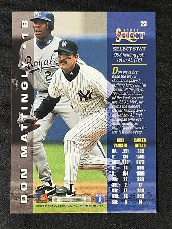1994 Score Select Don Mattingly Baseball Card #23