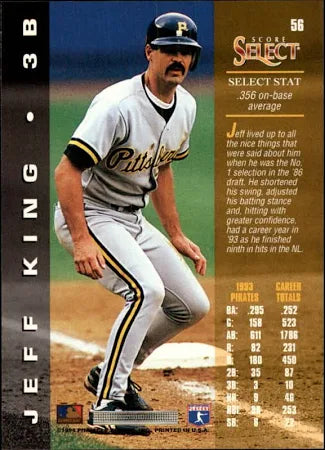 1994 Score Select Jeff King Baseball Card #56