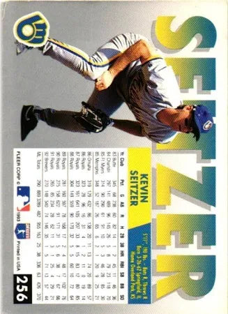 1993 Fleer Kevin Seitzer Baseball Card #256