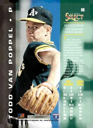 1994 Score Select Todd Van Poppel Baseball Card #86