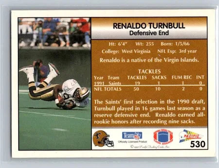 1992 Pacific Renaldo Turnbull Football Card #530