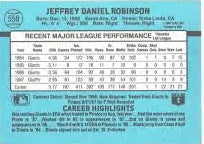 1988 Donruss Jeffrey Daniel Robinson Baseball Card #558