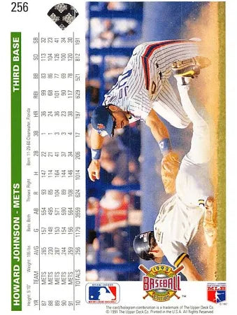 1992 Upper Deck Howard Johnson Baseball Card #256