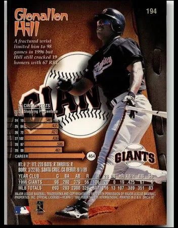 1997 Fleer Glenallen Hill Baseball Card #194