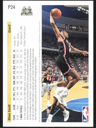 1994 Upper Deck Steve Smith Basketball Card #P24