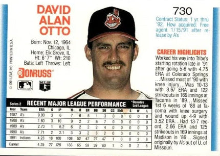 1992 Donruss David Alan Otto Baseball Card #730