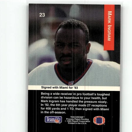 1993 Playoff Mark Ingram Football Card #23