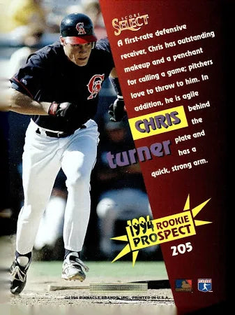1994 Score Select 1994 Rookie Prospect Chris Turner Baseball Card #205
