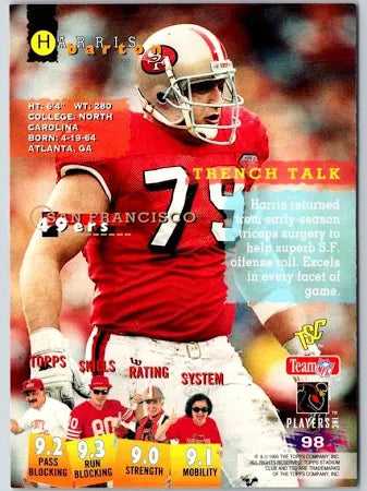 1995 Topps Harris Barton Football Card #98