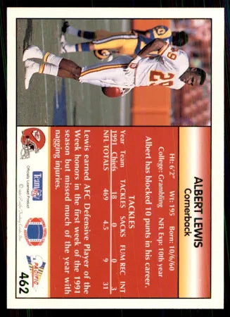 1992 Pacific Albert Lewis Football Card #462