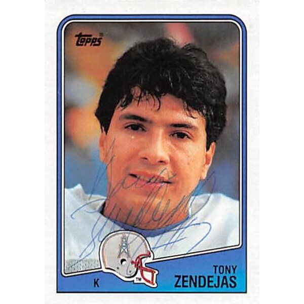 1988 Topps Tony Zendejas Football Card #109