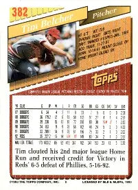 1993 Topps Tim Belcher Baseball Card #382