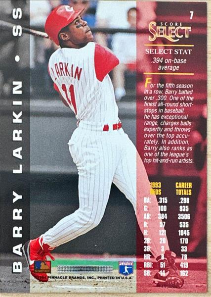 1994 Score Select Barry Larkin Baseball Card #7