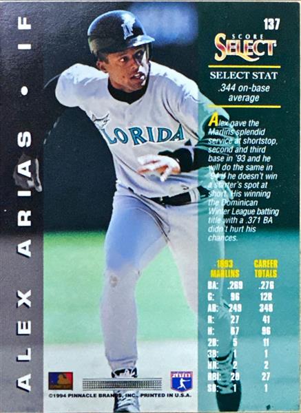 1994 Score Select Alex Arias Baseball Card #137