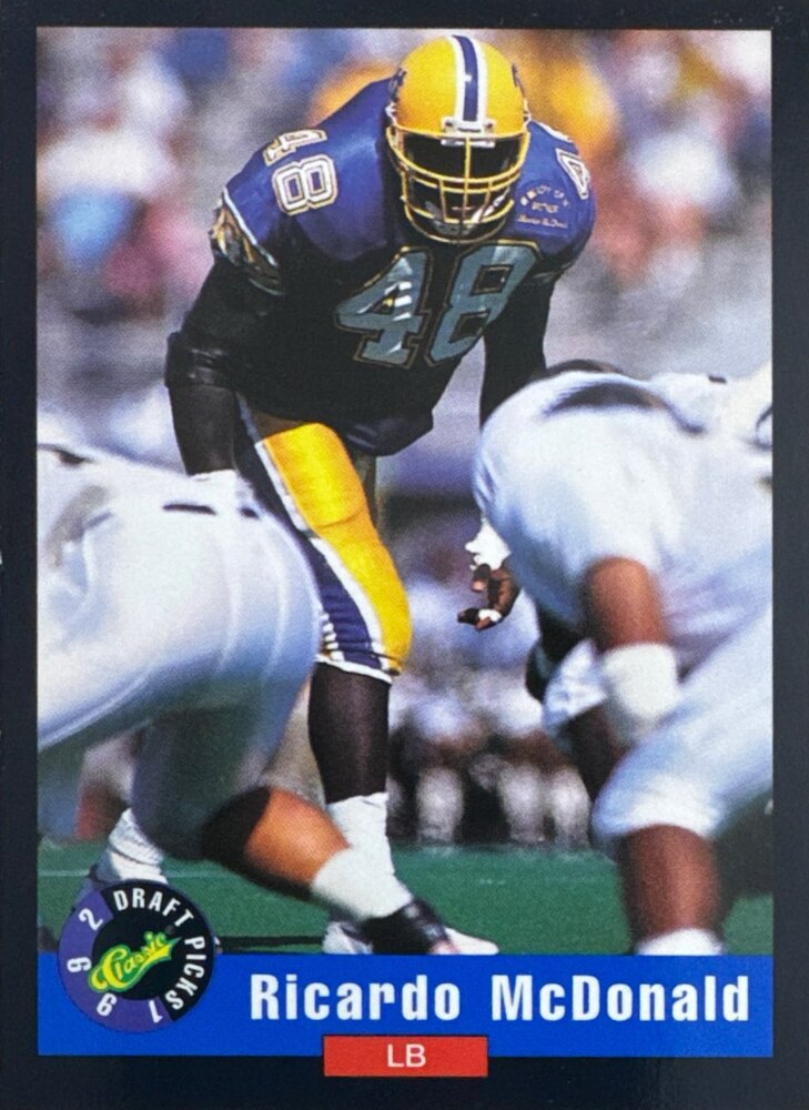 1992 Classic Draft Picks Ricardo McDonald Football Card #93