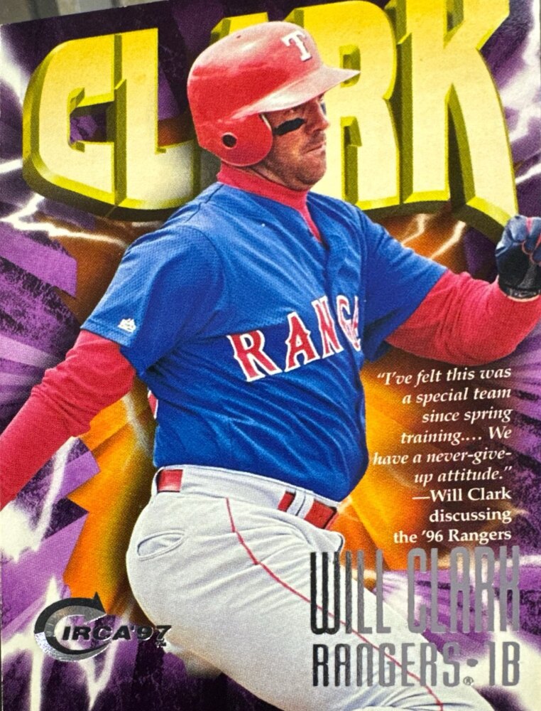 1997 Fleer Will Clark Baseball Card #328